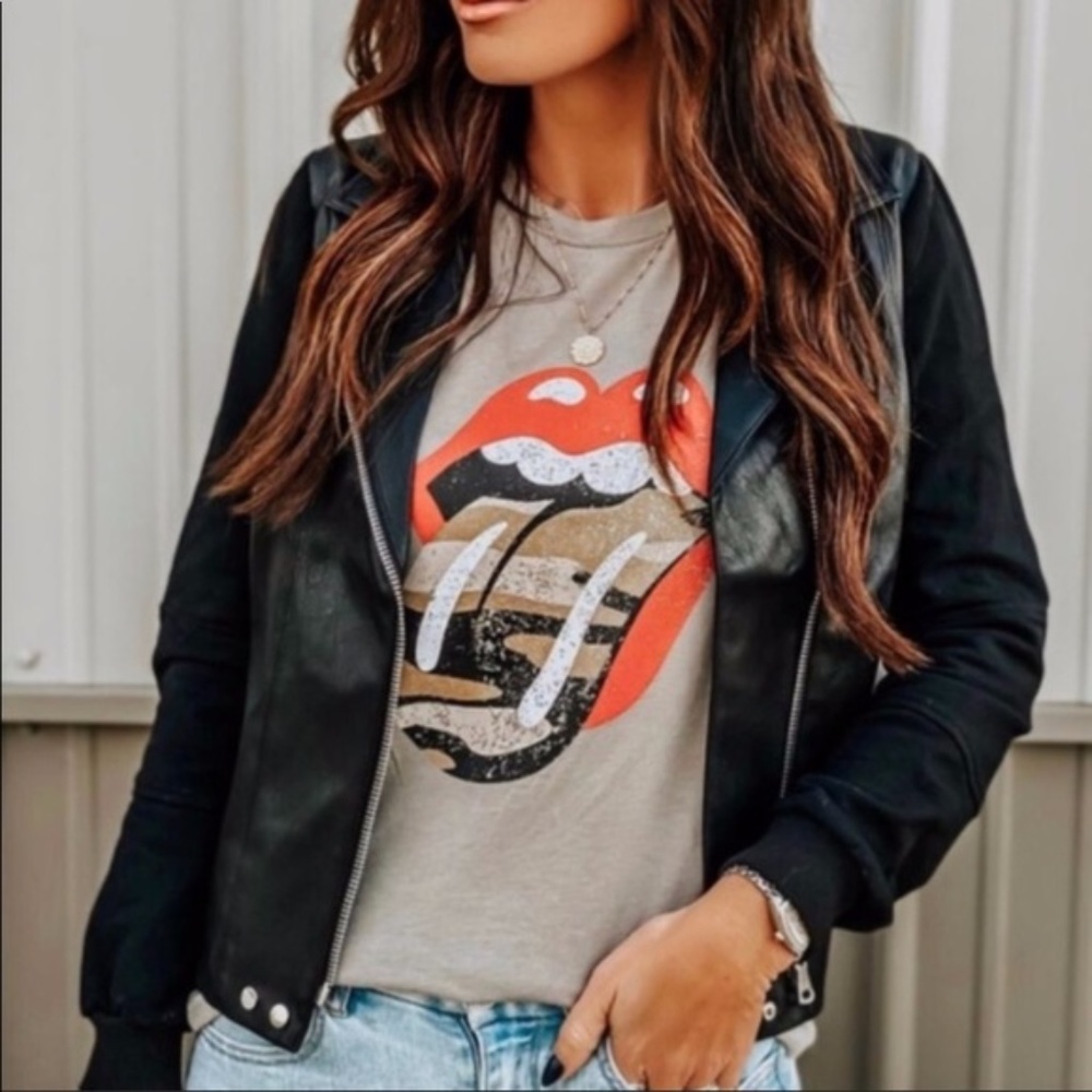 Rolling Stones Camo Lips Tee - Picture 2 of 2